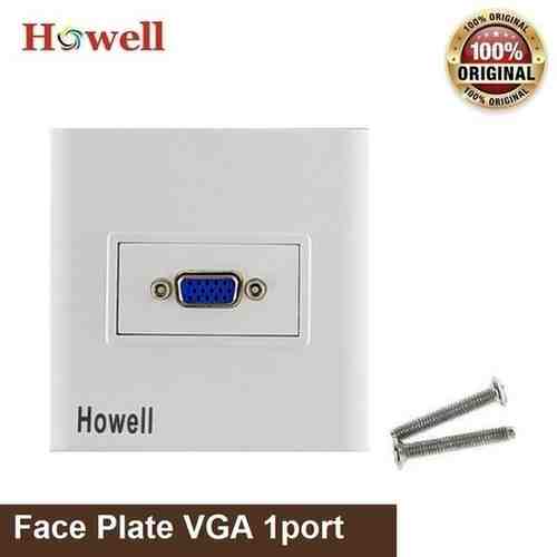 Howell Wall Face Plate VGA Female To Female Single - VGA 1 Hole